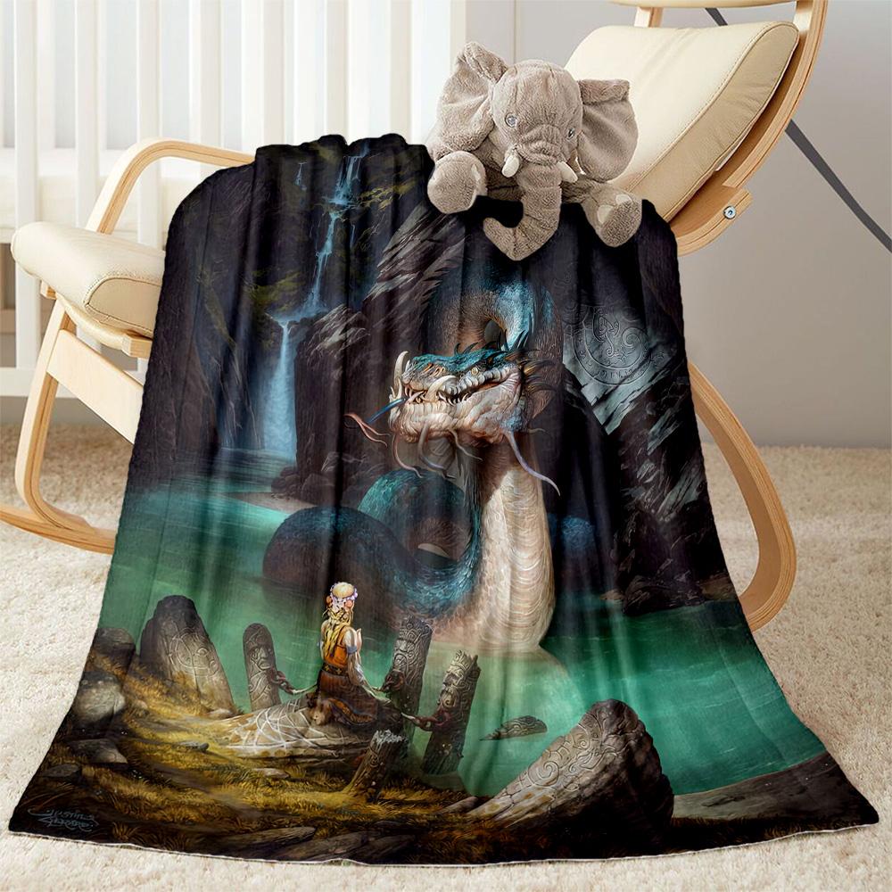 Gothic Style Blanket Ultra-Soft Perfect for Office Bedding Couch All-Season Use Playful Design Gifts For Family Or Friends