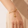 2-Piece Necklace Bracelet Set Gold Heart Pendant Necklace Set New Paperclip Chain Set  For Women