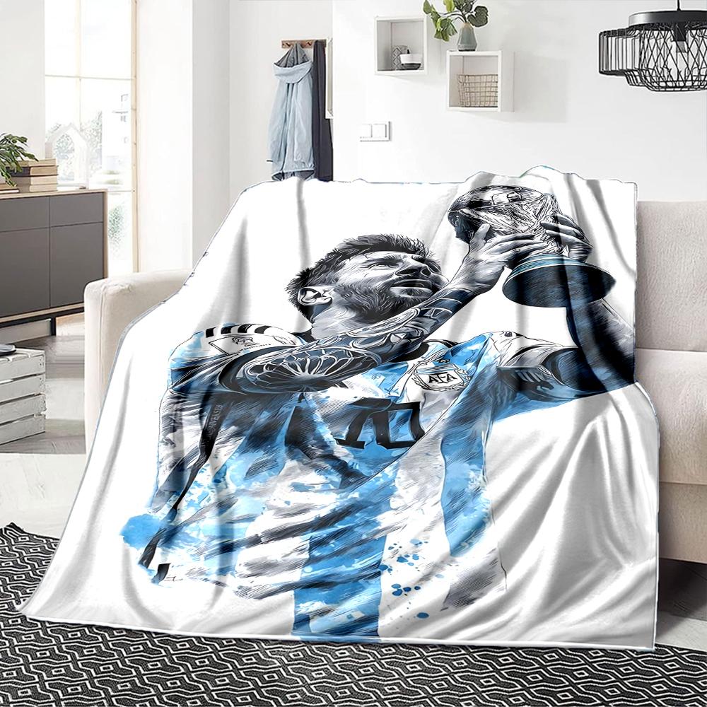 World Cup Celebration printed flannel breathable and warm blanket, a stylish home gift, suitable for home, office and bedspread use. 0713a36