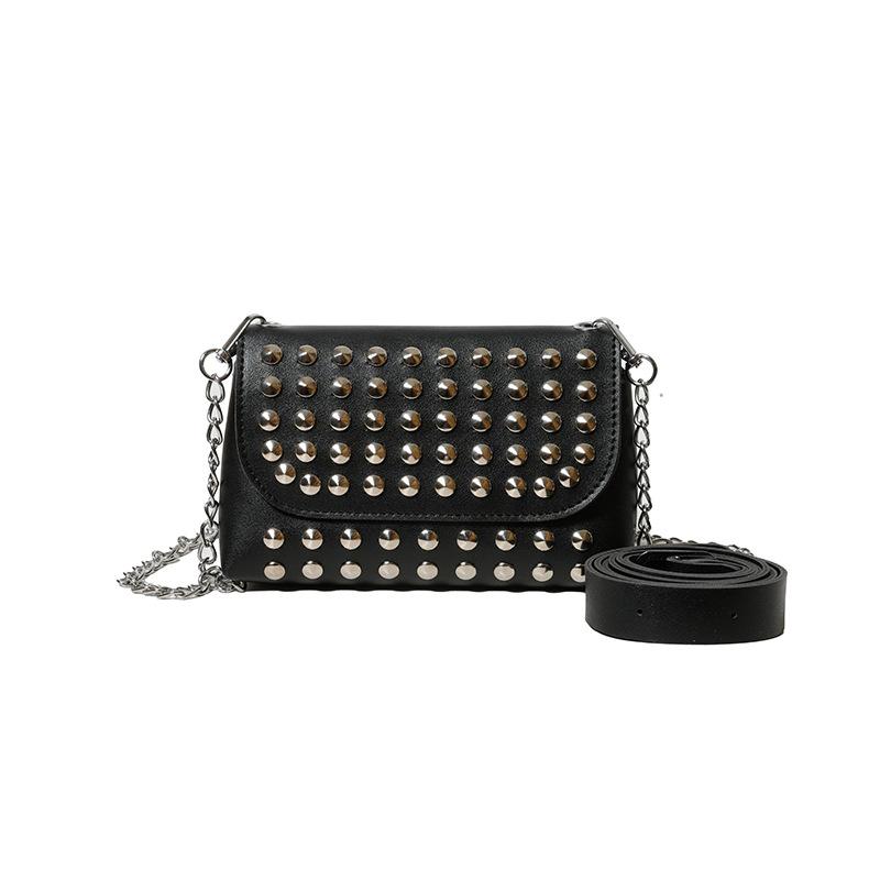 European and American Trends, Personalized Rivets, Simple Chain, Shoulder Mobile Phone Bag, Niche Design, Versatile, Foreign Style Messenger Bag, Bag