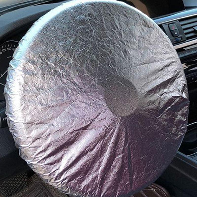 Universal Car Steering Wheel Sun Cover Microfiber Protection Cover Anti Slip Breathable for Car Steering Wheel Protector