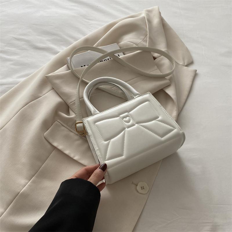 Elegant Small Square Handbag With Zipper Closure And Card Pocket For Women