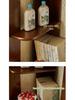 Chinese Solid Wood Corner Cabinet: Retro Bookcase & Sideboard Storage for Living Room