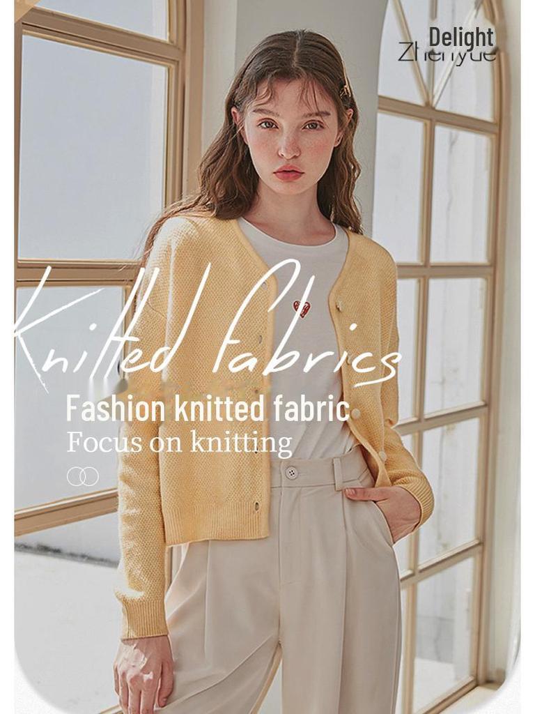 300g Spot Cotton Jacquard Air Layer Knit Fabric for Jackets, Dresses, Suits, and Trousers