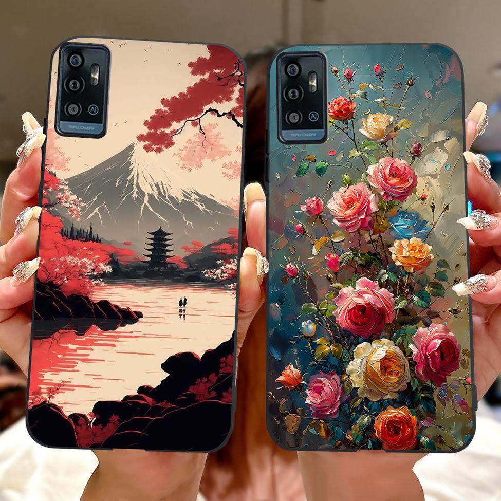 Чехол для ZTE Blade A51 Чехол для ZTE Blade A71 A7030 Роскошный Бабочка Любовь Милый Кот Крутой Красивый Лев Расписной Черный Силикон