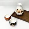 Набор для саке ручной росписи Daruma, набор чашек для сётю, ретро, керамика, две чашки, посуда для бара, в подарок, наборы для бара, аксессуары