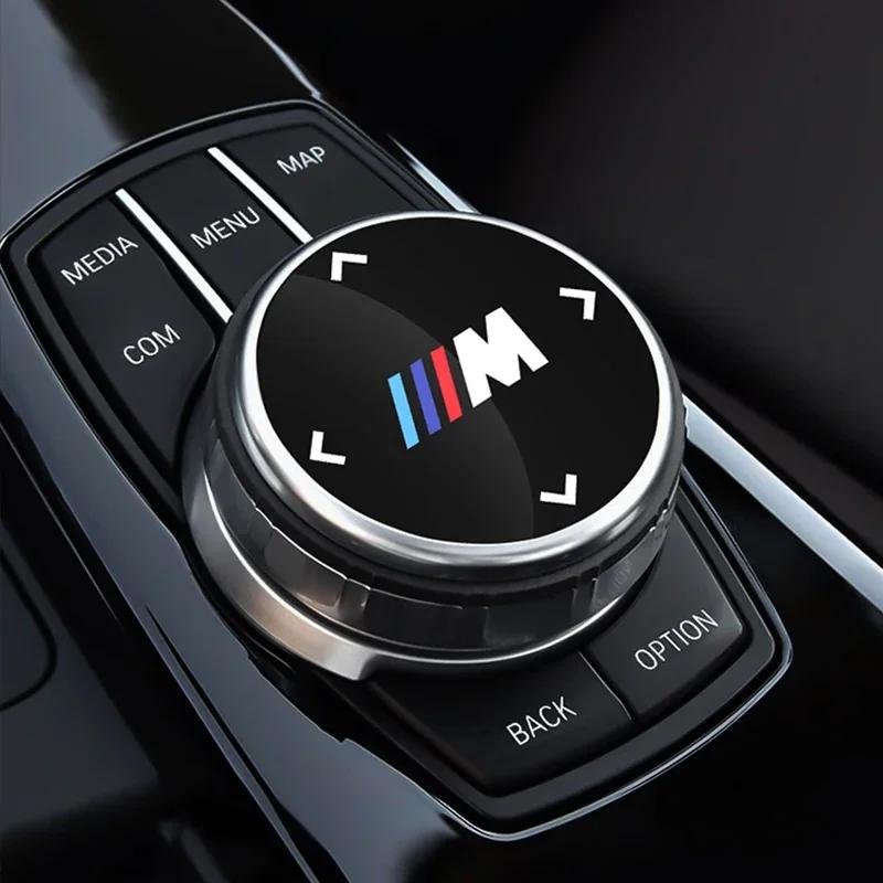 BAGO1 2026 Car Sticker BMW M Emblem Car Multimedia Knob Sticker For G20 G30 F10 F40 F44 F34 F30 G01 G02 G05 G06 G07 F25 F26 F07 F15 F1