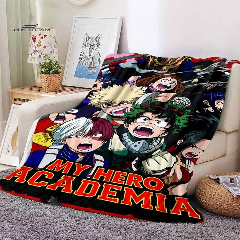My Hero Academia Movie Design Blankets for Beds Home Travel Adult Flannel Blanket for Couch Bed Living Room Sofa Child Keep Warm