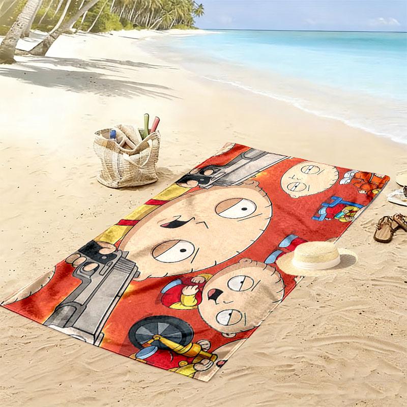 Stewie Griffin Family Guy Print Beach Towel, Large Soft Quick Dry Towel for Beach Camping Swimming