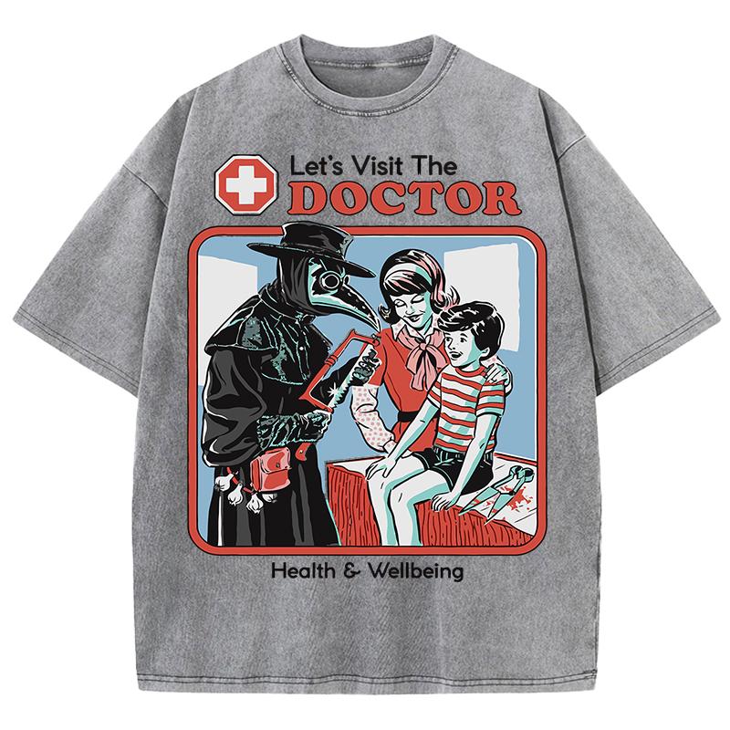 Дизайн Лечащего Врача Выстиранная Футболка Мужские Летние Футболки Хлопковый Удобный Топ Унисекс Многоцветный Мягкая Одежда