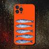 Чехол для телефона 'Забавные рыбы-сардины' для iPhone 16,15,14,13,12,11 Plus,Pro Max,XS,X,XR,SE,Mini,8,7, Мягкий силиконовый черный чехол