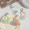 Acetate Material Grooming Keyring Mini Fine Tooth Comb Heart Mirror Comb  Outdoor Touch Up