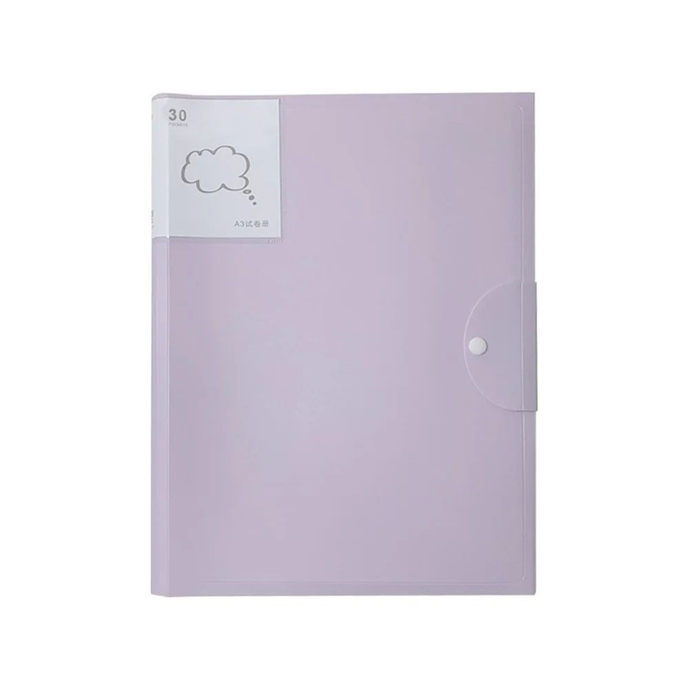 1Pcs 20/30/40 Pages A3 Paper File Folder Student Stationery Office Supplies A3 Document Bag Plastic Picture Album
