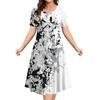 2025 Women Dresses Floral Print Elegant Loose Mini Dress Female Short Sleeve Oversized Clothes Spring Summer Vestidos