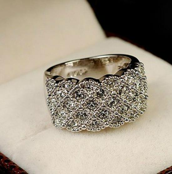 Корейское роскошное сверкающее бриллиантовое кольцо