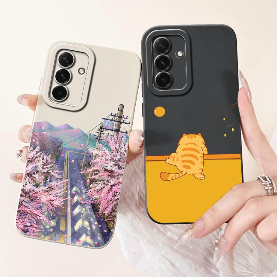 Для Samsung Galaxy A56 5G Чехол A16 A26 A36 Милый Кот Динозавр Конфета Чехол для Телефона Для Samsung A56 A 16 26 Galaxy A36 Мягкая Обложка Сумки