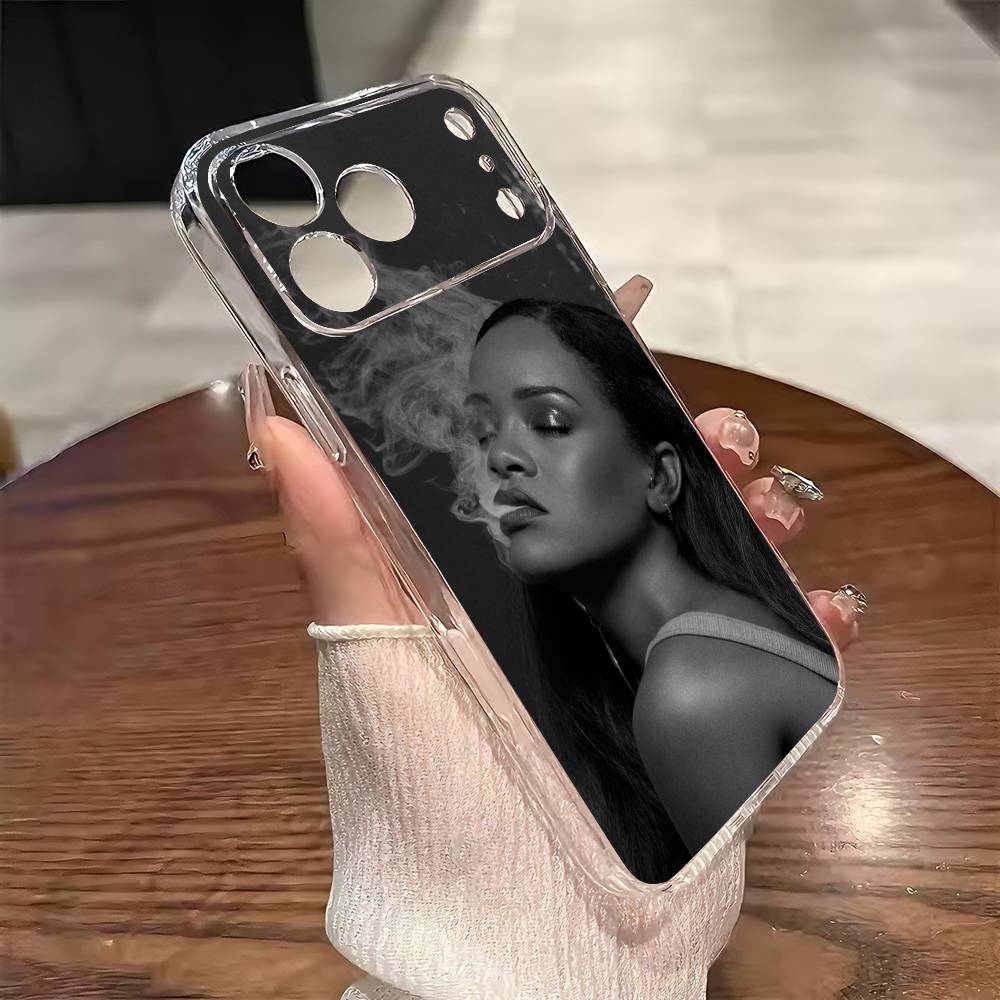Чехол для телефона с изображением певицы R-Rihanna для iPhone 17 16 15 14 13 12 11 Mini Pro Max Plus Прозрачная крышка