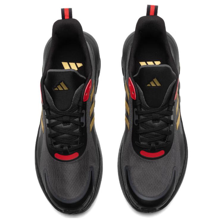 adidas Круглый носок Шнуровка Прочные Дышащие Низкие Повседневные Кроссовки для Бега Унисекс Черный Желтый IH6024