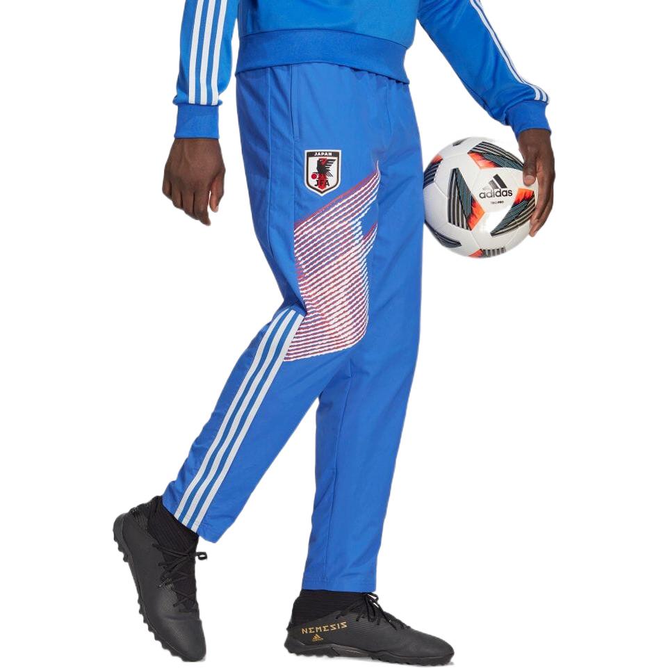 adidas Футбольные тренировочные брюки Japan Tiro 22 в полоску, винтажные, зауженные, мужские, небесно-голубые, HD8933