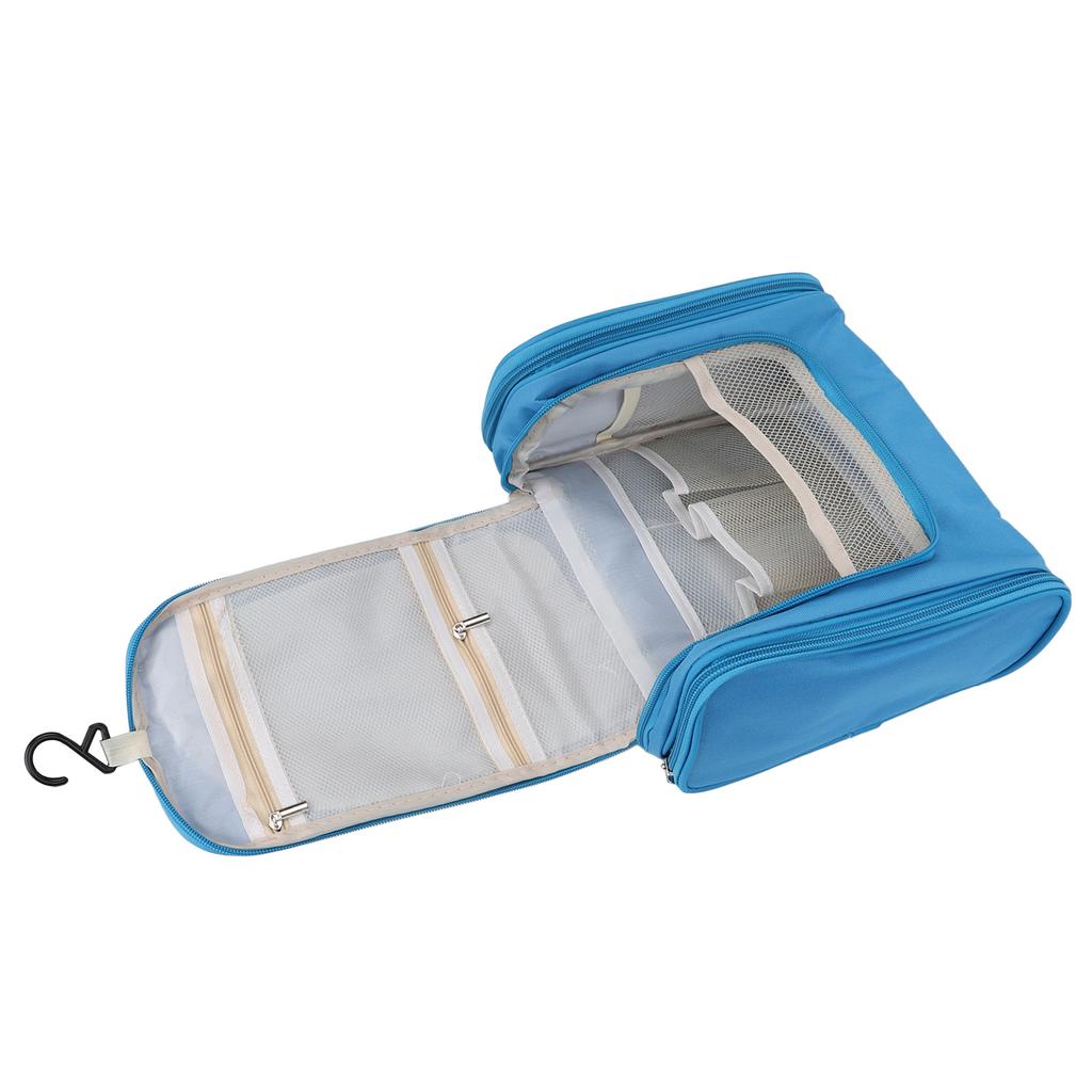 Hanging Toiletry Bag Large Capacity Portable Waterproof Travel Cosmetic Storage Bag for Travel Bathroom Blue