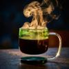 GLASS WITH AIR LEVITATION EFFECT MUG GREEN 300 ml
