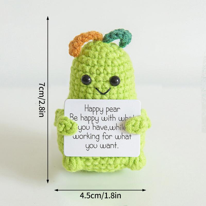 Positive Potato Desk Accessories Crochet Ornament Kawaii Woven Figurine Desktop Offices Accessories Gift for Children Room Decor