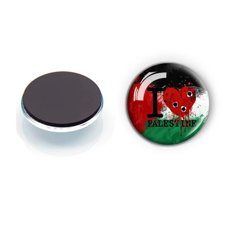 Palestine Flag Fridge Magnet, Time Gem Soft Magnetic Whiteboard Decorative 30mm