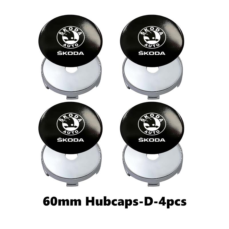 AAAAG1 Car Styling Wheel Center Hub Cap Badge Emblem Sticker Accessories For Skoda Fabia Kamiq Superb Scala Enyaq-iV MK3 VisionS Yeti