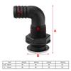 Фитинг для морской лодки, 90°, пластиковый лодочный дренажный насос, сантехника для шланга 3/4, 1 дюйм, аксессуары для лодок, морские