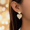 Европейско-американские серьги-сердца с полным бриллиантовым паве - Элегантные, высококлассные и модные для вечеринки или повседневной носки