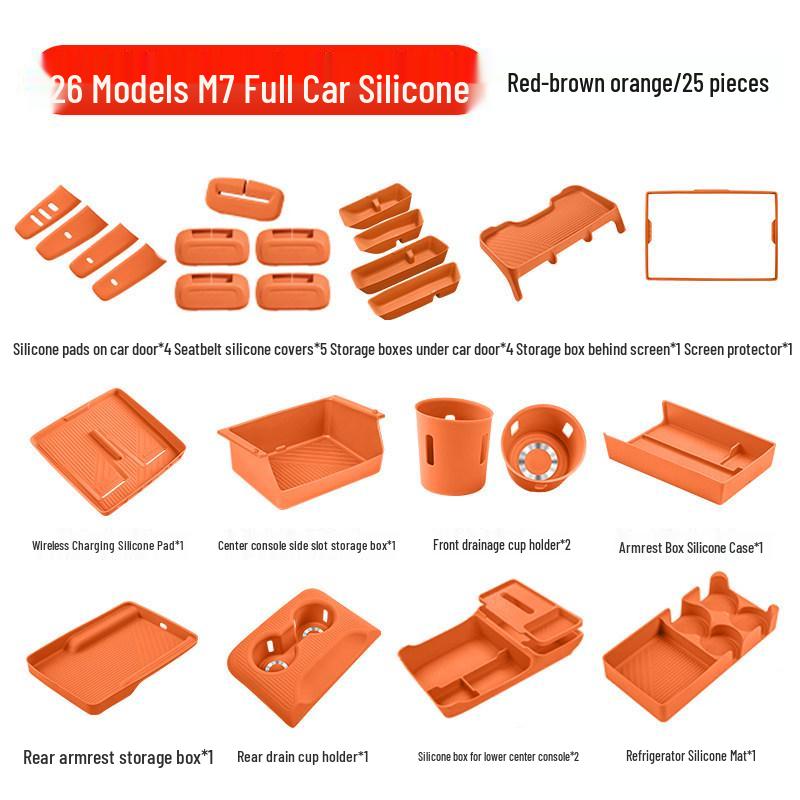Essential Silicone Mat Set for AITO M7, M8, M9 Interior Decoration - Fits 26 Models