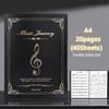 1pc A4 Music Score Storage Book Anti-Glare Piano Guitar Music Organizer Document Binder  Musicians