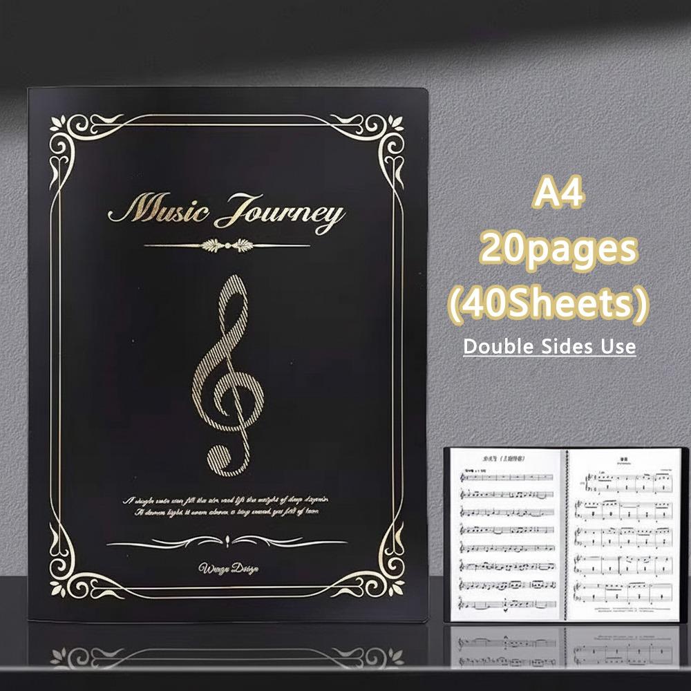 1pc A4 Music Score Storage Book Anti-Glare Piano Guitar Music Organizer Document Binder Musicians