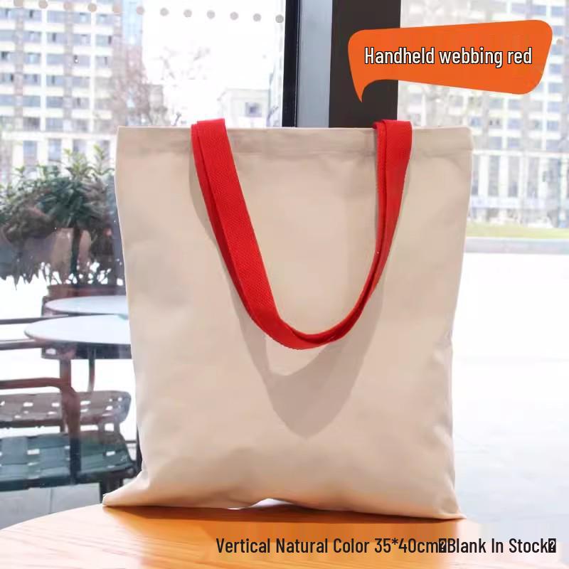 Высококачественная холщовая сумка-тоут с индивидуальным логотипом - Белая, Пустая, Персонализированная печать