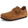 Birkenstock Лондонские замшевые кожаные норковые унисекс кроссовки коричневые 1023519