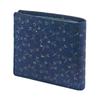 Inden Bifold Bill Compartment No Coin Navy Blue X Black Dragonfly Pattern Wallet, I, Purse, Deerskin, Lacquer, 2005-04-008