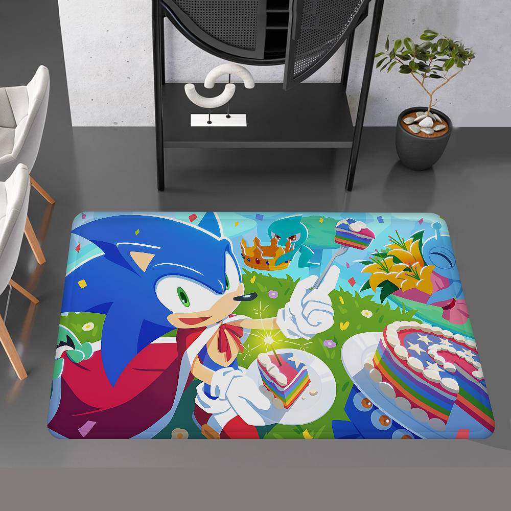 Game S-Sonic Movie Floor Mat Rectangle Anti-slip Home Soft Badmat Front Door Indoor Outdoor Mat Welcome Doormat