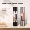 Manual Stainless Steel Salt and Pepper Grinder, Adjustable Ceramic Grinding Spice Mill, Kitchen Tool, 2 in 1