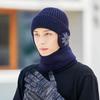 Hat Men's Winter Fleece Thickened Warm Knitted Hat Men's Ear Protection Cold-proof Wool Hat Cycling Pullover Hat Winter