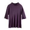 Half-sleeved T-shirt slim-fit and thin top mulberry silk T-shirt high-end sense slim-fit Korean trend casual