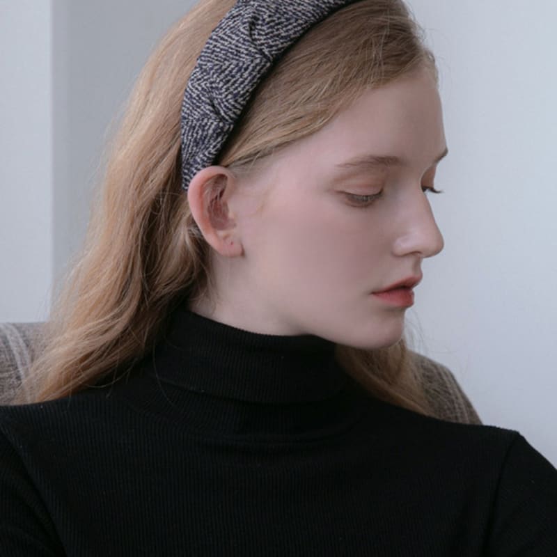 Жан Поль Кларисс Шерстяная Повязка на Голову в Елочку JP-22-210HB