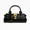 Vintage Lock Clasp Pillow Bag Small PU Handbag Women Street Style Daily Use