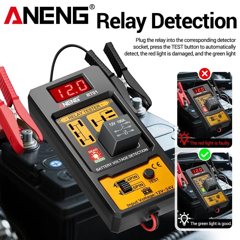ANENG RT01 Car Relay Tester HD02 Halogen Leak Detector Kit Universal 11-25V Car Battery Check Diagnostic Refrigerant R22/R32/R134a Gas Testing Tools
