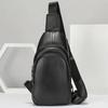 Real Leather Men's Crossbody Shoulder Bag, Fashionable, Versatile, Casual, Portable, Breathable, Multi Pocket Chest Bag
