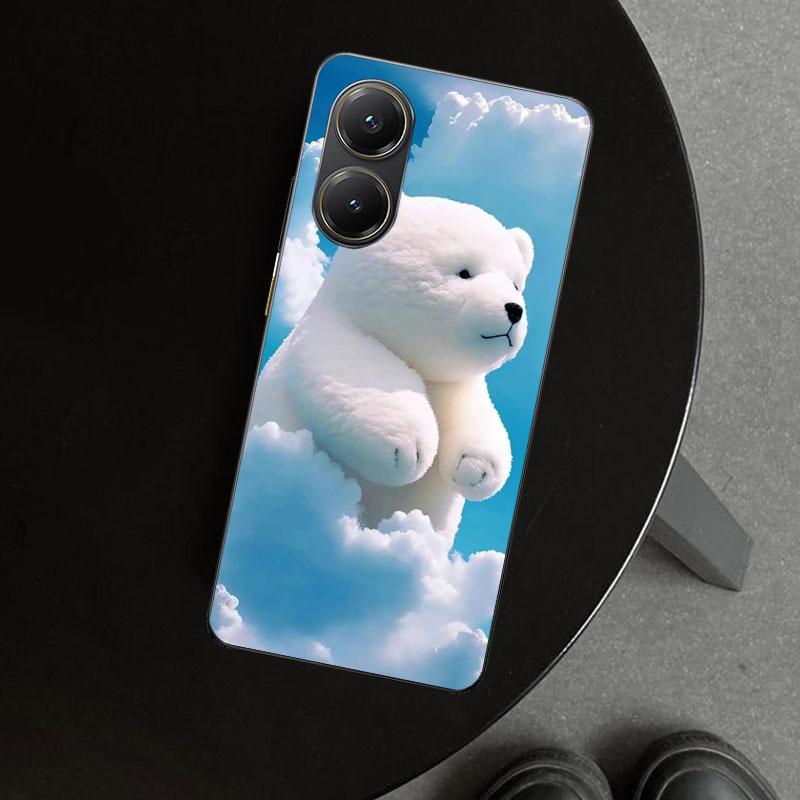 Чехол-накладка с рисунком 'Солнечные Облака Плюшевый Мишка' для Xiaomi Poco X6 X5 X7 Pro F7 Ultra Redmi 15C 15 13C 13 12C 12 10C 10 10A 9C 9A 9T 9