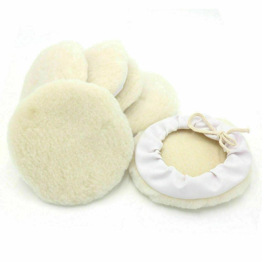6Pcs 6inch Car Lambs Wool Bonnet Buffing Wheel Pad Buffer Polishing Polisher Pad