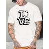 Футболка с принтом LOVE Football, Футболки для мужчин, Повседневная футболка с коротким рукавом на лето