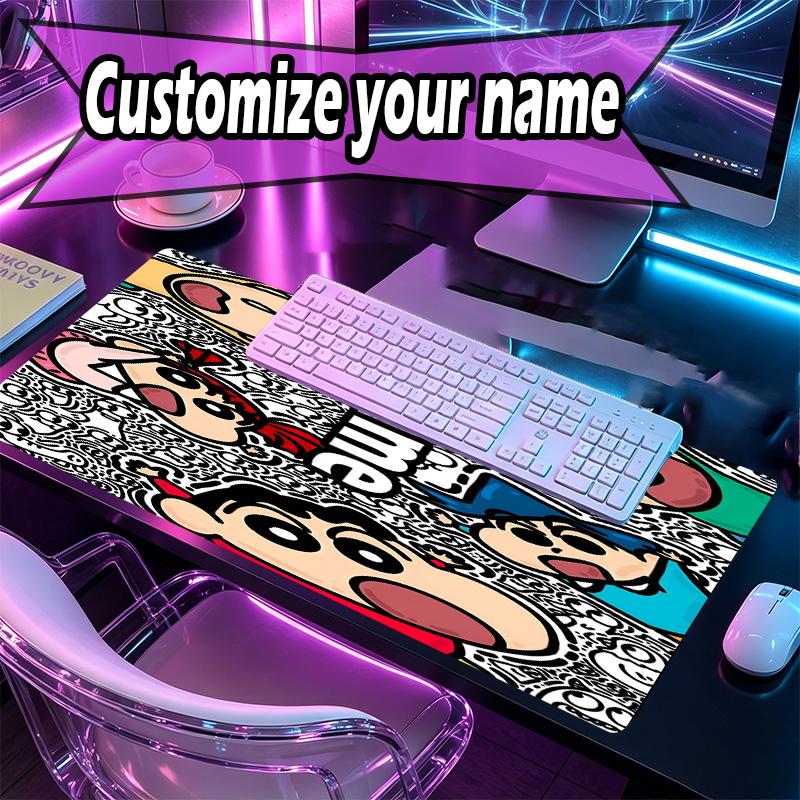 Custom Name Personalized Cartoon comics Pattern Mousepad, Laptop PC Desk Mat, Decorative Desk Mat for Home Keyboard Pad Gift