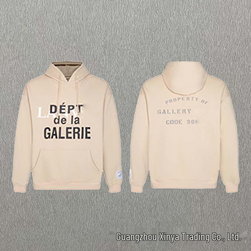 GALLERY DEPT Ink Splatter Graffiti Unisex Cotton Hoodie Set - Autumn Loose Fit