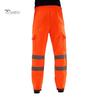 Puntos Men Casual Sanitation Worker Reflective Strips Trousers Fleece Jogging Pants